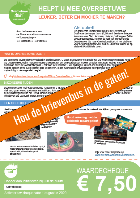 Hou de brievenbus in de gaten!